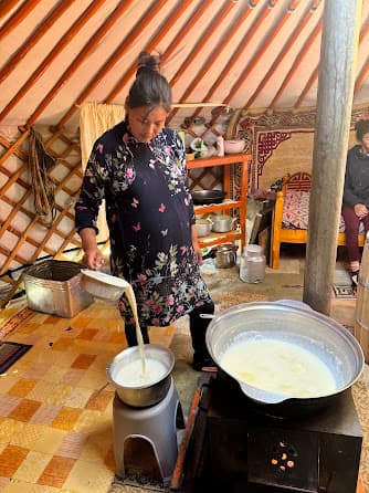 Visiting a herder family