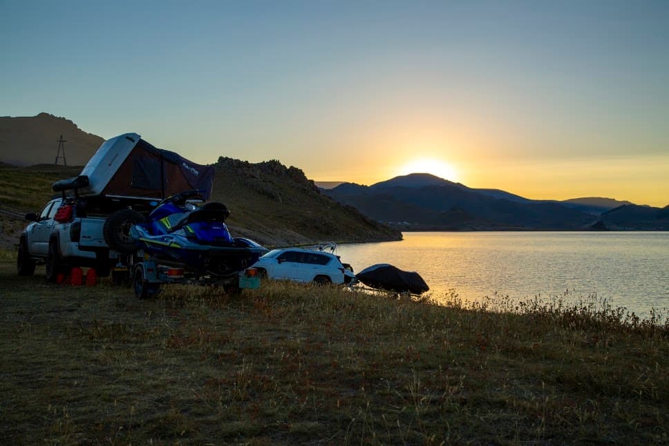 Boating on Terkhiin Tsagaan Lake
